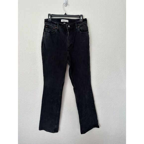 Abercrombie & Fitch Black Flare Jeans - Picture 2 of 10